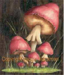 Tole Painted Mushroom